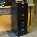 Commander Black 4 Drawer Vertical Legal File Cabinet, Locking